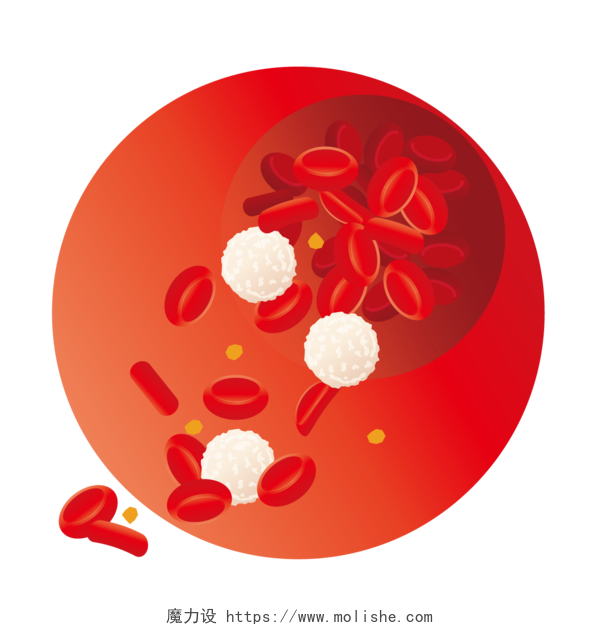 卡通血红蛋白细胞